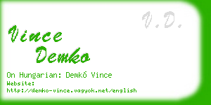 vince demko business card